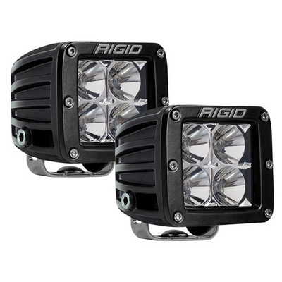 #ad Rigid D Series Pro Black Square Surface Mount 4 LED White Flood Lights Set 3quot; $225.00