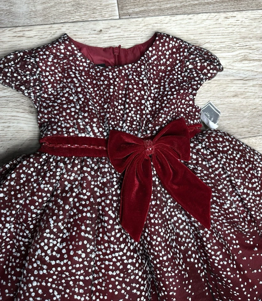 Nuevo con etiquetas Vestido de Navidad Isobella & Chloe 3T Vacaciones Boda Flor Niña Fiesta C162 Foto 2 de 4