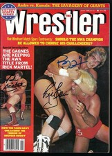 2RF67  Nature Boy Ric Flair Windham Martel  signed Wrestling Magazine  w/COA