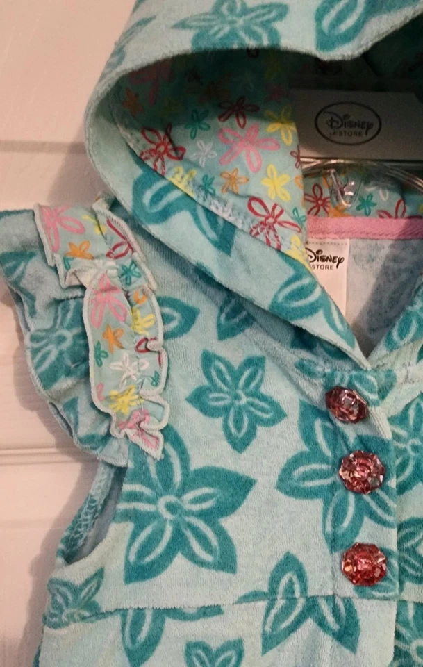 Disney Store Traje De Baño Cubrir Princesa Nuevo Con Etiquetas Talla S 5/6 Ariel Sirena Vestido Foto 3 de 4