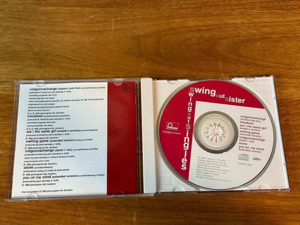 Swing Out Sister – Swing Out Singles CD 1992 Japan Import PHCR-1182 Foto 3 de 4