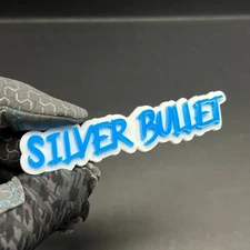 1PC Silver Bullet Emblem – 3D Multicolor Acrylic Car Fender Tailgate Badge