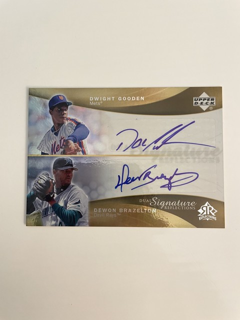 2005 Upper Deck Reflections Dual AUTOS Dwight Gooden & Dewon Brazelton #DGDB