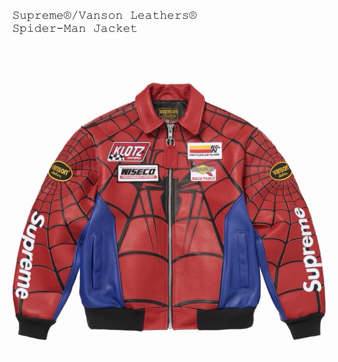 Supreme Leather Outer Shell Red Coats, Jackets & Vests for Men for