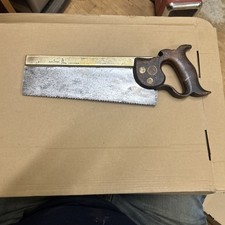 Vintage  I SORBY BRASS BACK BACKED 10” 11 TPI TENON SAW 