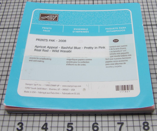 Stampin Up Prints Pack Paper Stack 6"x6" 41 Sheets