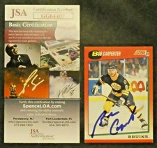 Bob Carpenter Signed Hockey Card with JSA COA