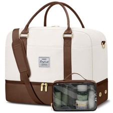 Weekender Travel Duffle Bag for Women: Overnight Bags with Shoe Compartment C...