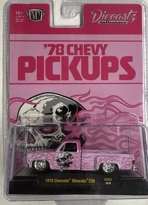 M2 Machines Diecastz 1978 Chevrolet Silverado C30- PINK