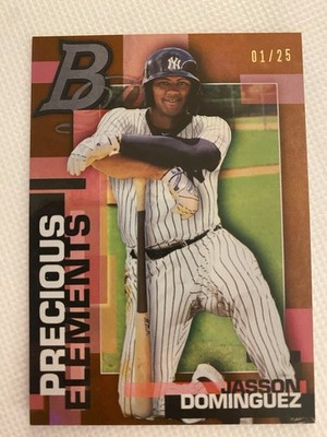 2020 Bowman Platinum Precious Elements Orange Jasson Dominguez #PE-19 - 01/25