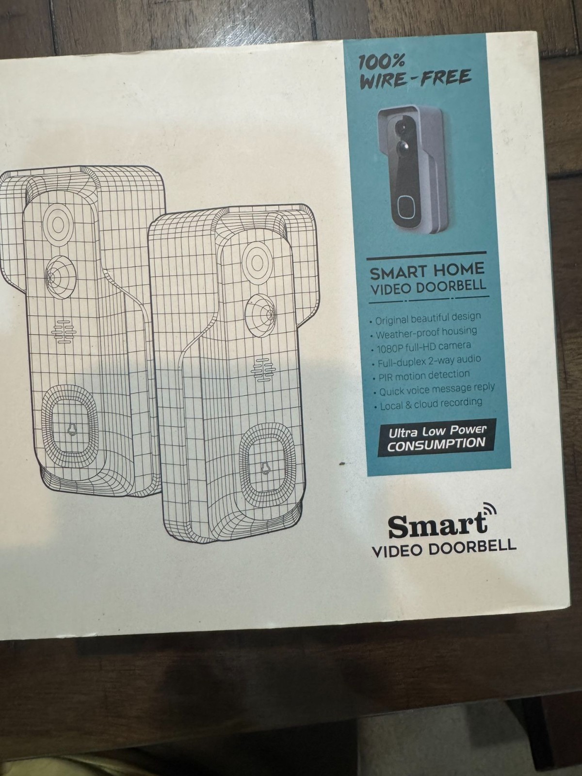 1080P WiFi HD Wireless Video Doorbell with Chime Security Camera-image