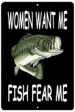 Rogue River Tactical Funny Metal Fishing Tin Sign Wall Decor Man Cave Bar Fis...