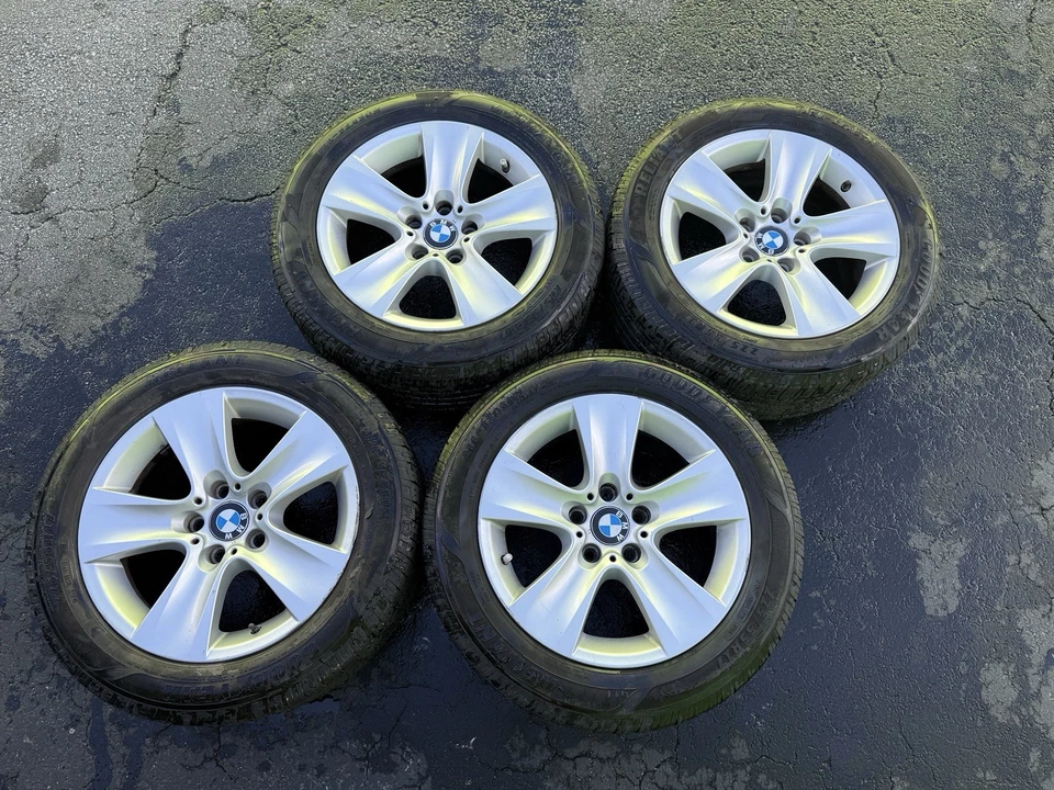 11-19 BMW 528 535 640 17 inch Light Alloy Wheels Rim & Tire Style 327 8JX17 SET - Image 2 of 4