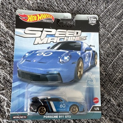 Hot Wheels Porsche 911 992 GT3 1/5 Speed Machines 2023 1:64 Modellauto Spielzeug