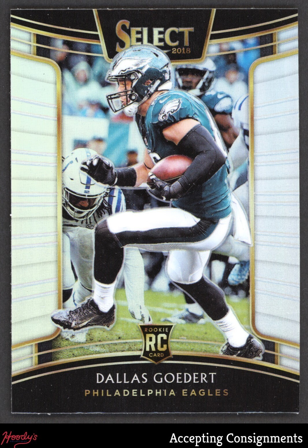 2018 Select Prizm Silver #21 Dallas Goedert RC ROOKIE EAGLES CONCOURSE