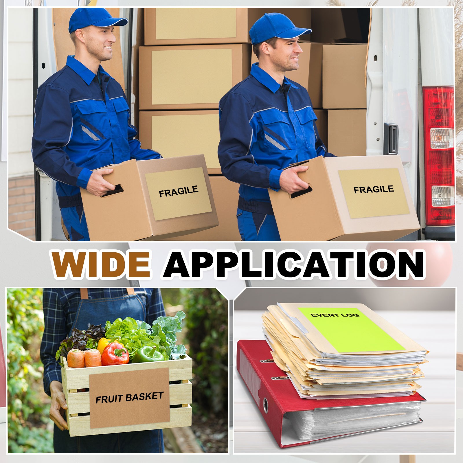 15 Sheets Printable Vinyl Sticker Paper for Inkjet Printer, Brown