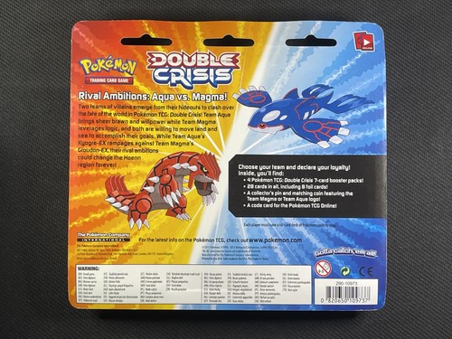 Pokémon Cards Sealed Double Crisis 4 Pack Blister Kyogre Groudon XY 2016 - Picture 2 of 2