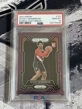 2023-24 Panini Prizm Scoot Henderson Purple Fast Break  70/75 PSA 10 GEM MINT RC