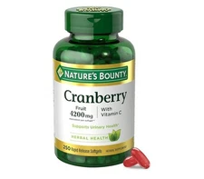 Nature’s Bounty Cranberry Fruit 4200 mg with Vitamin C Softgel - 250 Count 3pack