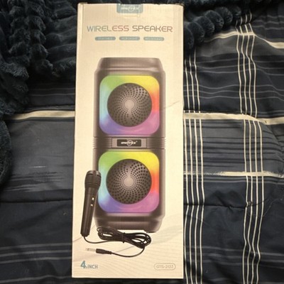 GreatNice GTS-2133 Wireless Bluetooth Speaker with Microphone, 4 Inch, LED Ligh 