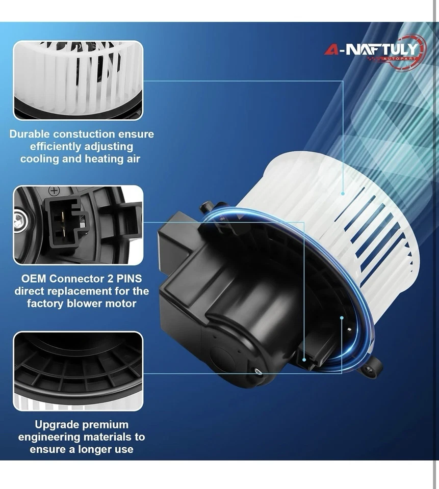 Rear AC Heater Blower Motor Fan Compatible with 2006-2020 Dodge Grand Caravan&mr - Image 4 of 4