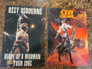 Ozzy Osbourne Tour books Diary Of A Madman & Ultimate Sin  VINTAGE