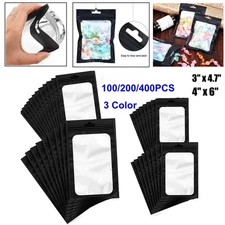 100 Pcs Mylar Bags, Holographic Packaging Bags, Resealable Smell Proof Bags US