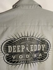 Deep Eddy Vodka Garage Mechanic Shirt Button Up Red Kap Mens Medium New W/ Tags