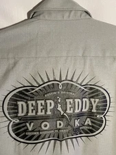 Deep Eddy Vodka Garage Mechanic Shirt Button Up Red Kap Mens Medium New W/ Tags