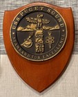 Look! Vintage-USS Puget Sound Round Brass Plaque w/Wood backboard! (SFE) WQW! — photo 3