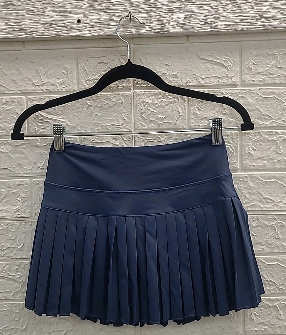 Gold Hinge Pleated Mini Skirt W/Safety Shorts Size Small