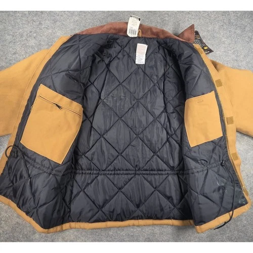 NWT Vtg Carhartt Arctic Quilt Lined Workwear Jacket UNION USA 42 Reg CO 03 BRN image 11