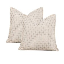 20x20 Throw Pillow Covers Set of 2 Farmhouse 20" x 20" Pack of 2 Beige