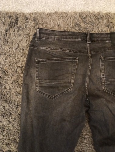Mens Jeans Only & Sons Jeans Denim 32" Waist Black - Faded Style - Picture 9 of 11
