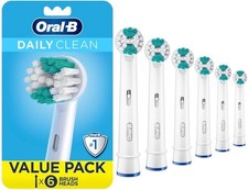 Oral-B Daily Clean Electric Toothbrush Replacement Brush Heads Refill, 6 Count