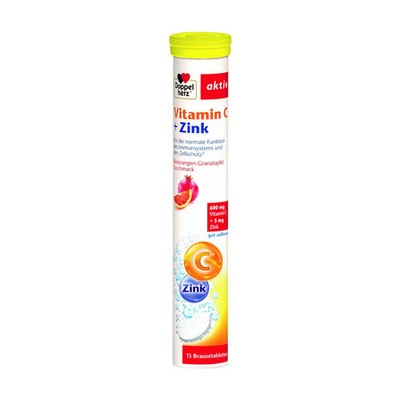 [Sale] Doppelherz Vitamin C + Zink, 15 Brausetbl (MHD: 30.11.25)