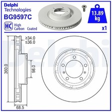 Bremsscheibe vorne rechts für Porsche Taycan Y1A Y1B Y1C | 26247170