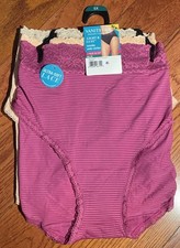 Womens Panties Radiant Vanity Fair 3 Pair Light Luxe Hi Cut Size 5XL 12