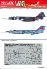 Kits World Decals 1/48 F-104 STARFIGHTER CANOPY & WHEELS PAINT MASK Hasegawa