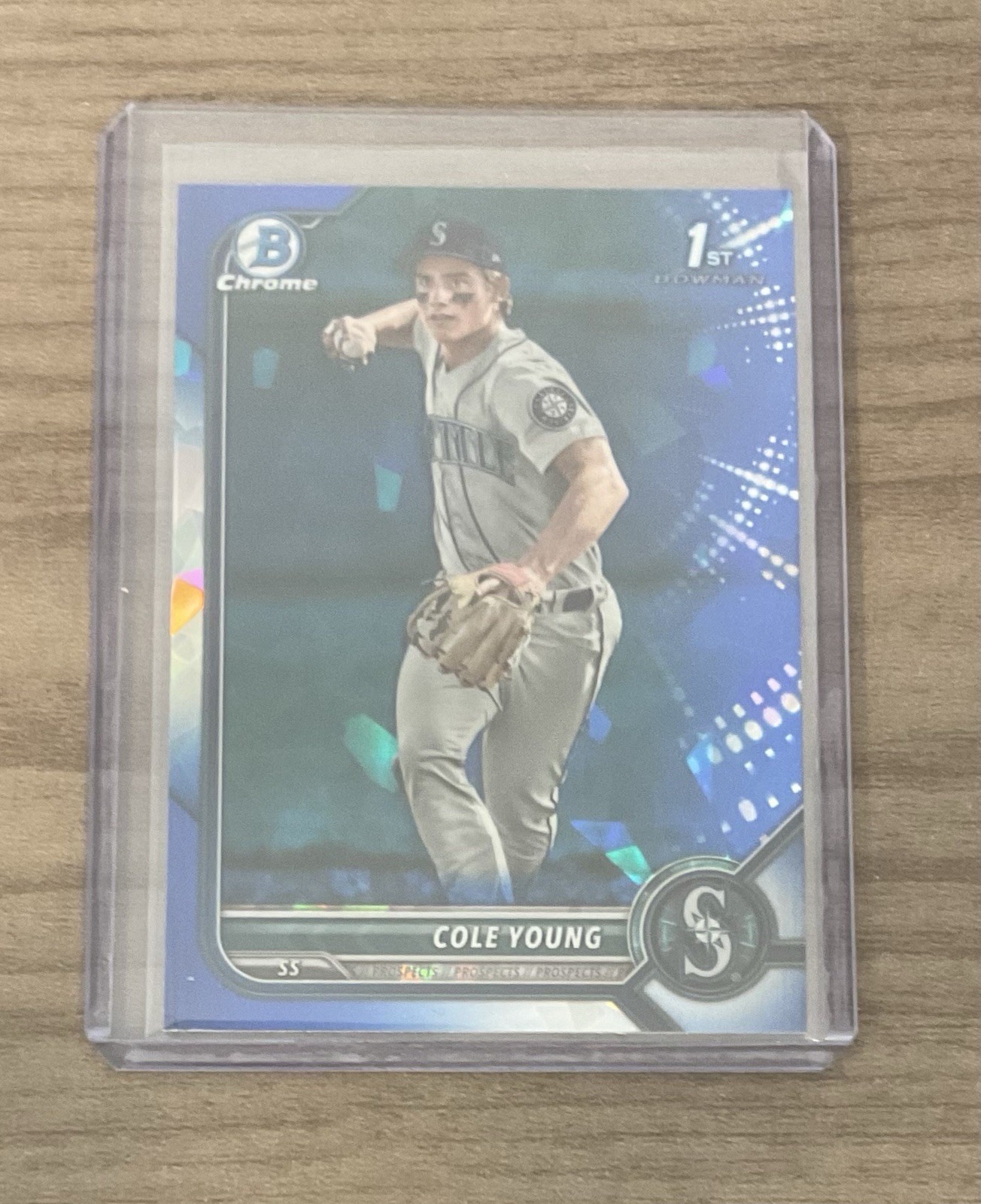 2022 Cole Young Bowman Draft Sapphire Chrome 1st #BDC-112 Mariners RC