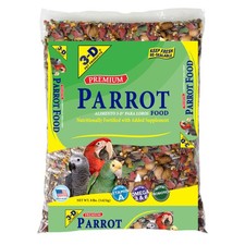Premium Parrot Bird Food Seeds, with Probiotics, 8 lb. Bag, Dry