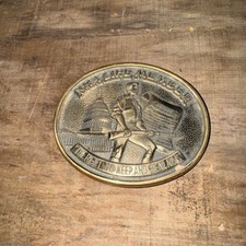 NRA National Rifle Association Life Member Solid Brass Jadco Belt Buckle B10 