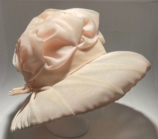 Vintage 1950-60's "UNION MADE" Light Pink Ivory Women's Hat