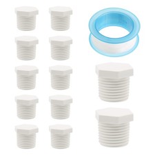 12 PCS Water Heater Drain Plug, 1/2 Inch NPT White Plastic
