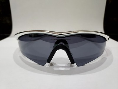 Oakley New M Frame Bright Chrome Frame Slate Hybrid S Iridium Sweep Lens