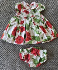 Stunning Baby Girls 6-9 Months Poppy Dress Set From NEXT.  2 Pieces