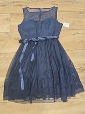 NWT David’s Bridal Deep Navy Sleeveless Dress Size XXL-Knee Length