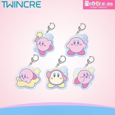 1PC Kirby Acrylic Keychain Transparent Cartoon Design Bag Pendant