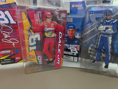 Dale Earnhardt Jr, set of 2 Action/McFarlane figures #8 Oreo & #81 Ritz/Oreo new