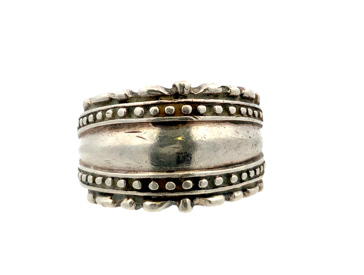 Vintage Sterling Signed 925 CW Thai Polished Silver Ornate